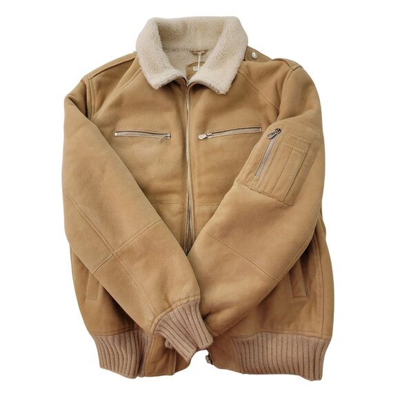 Brunello Cucinelli Shearling Leather Bomber NWT - Picture 3 of 11